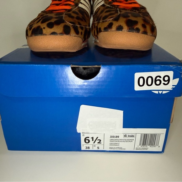Leopard Print Women’s Sneakers with Orange Accents - Picture 13 of 14